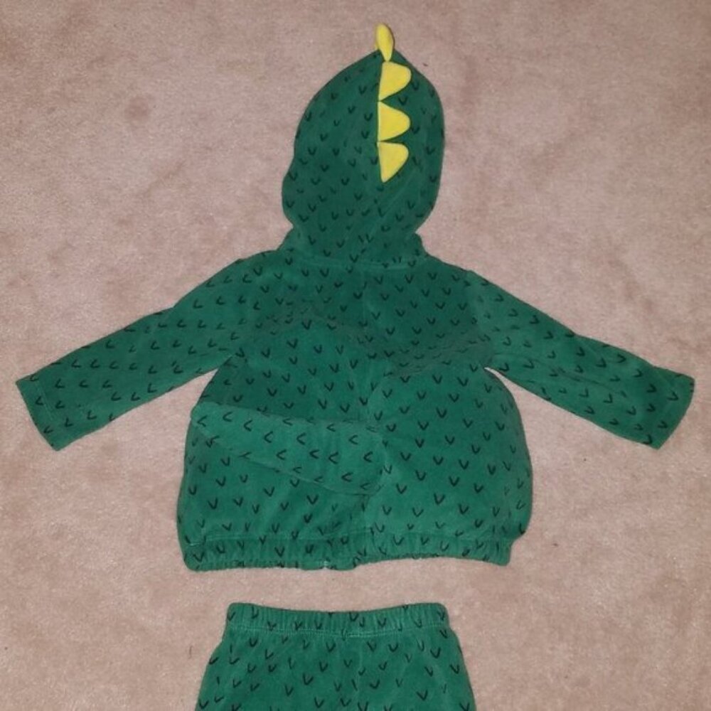 Carter's Green Dinosaur Halloween Costume Baby 6-9 Months Dragon Jacket Pants - Picture 10 of 11